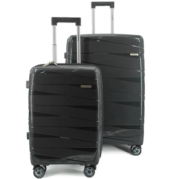 SET OF 2 BLACK S+L SUITCASES