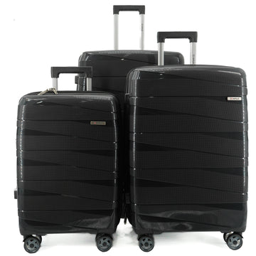 STRONG.SET DI 3 VALIGIE S+M+L "BLACK"