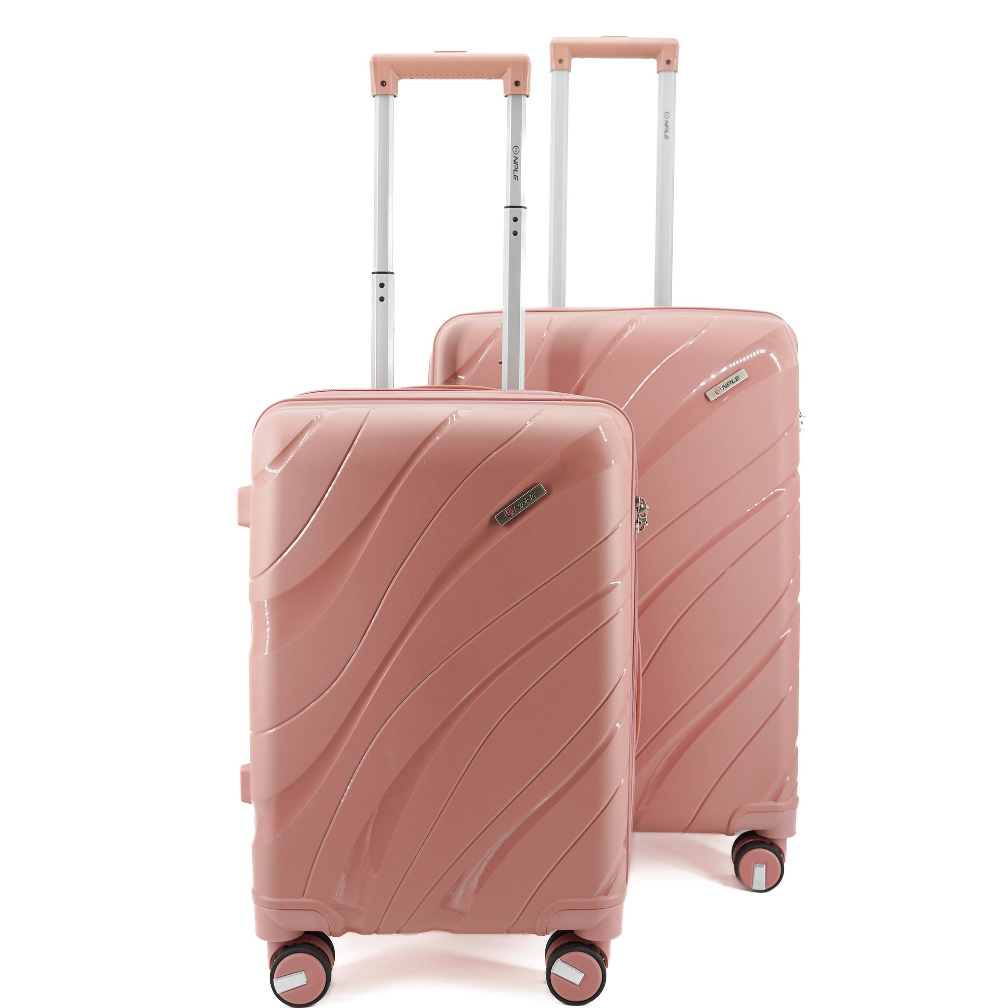 SET OF 2 SUITCASES S+M PINK