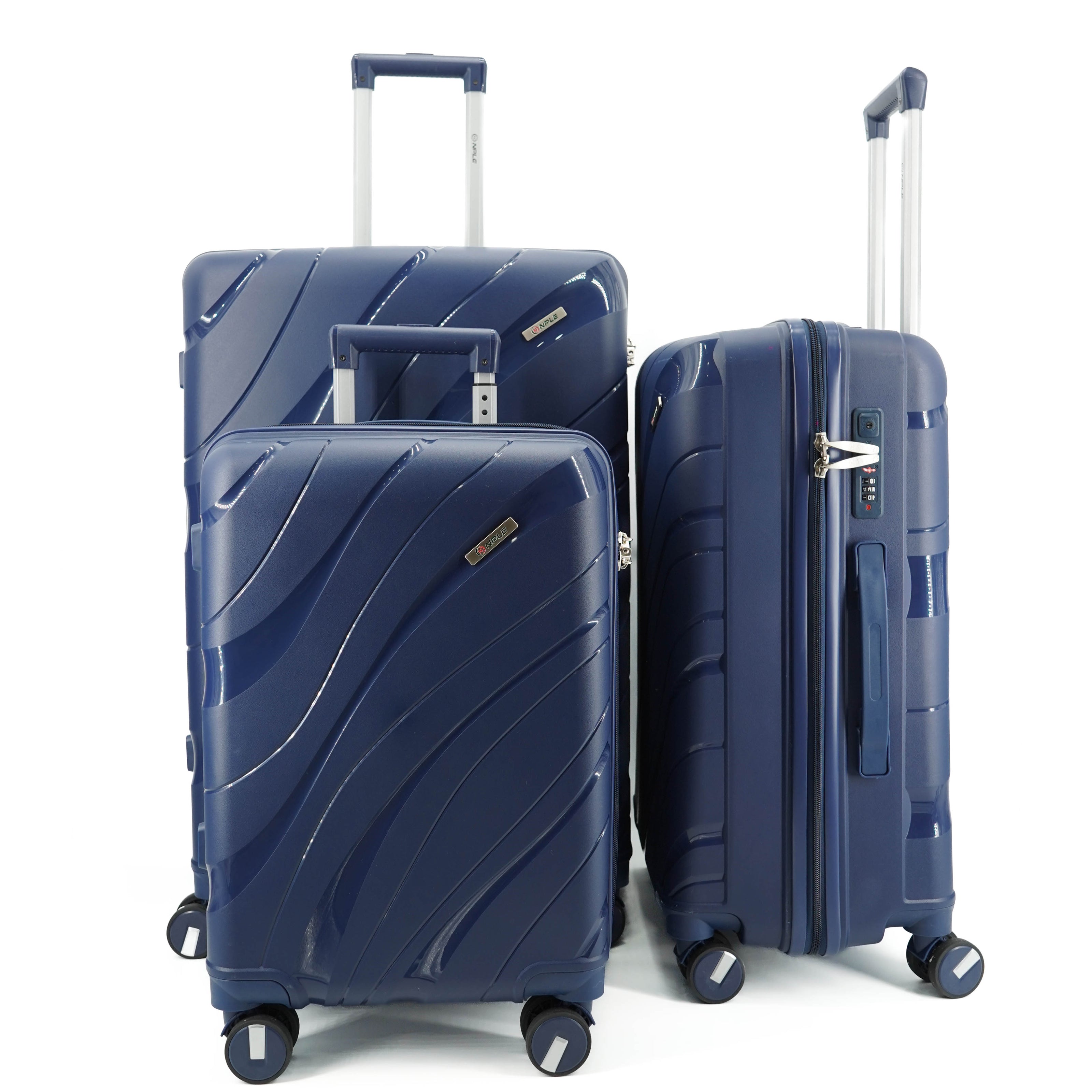 SET OF 3 SUITCASES S,M,L BLUE