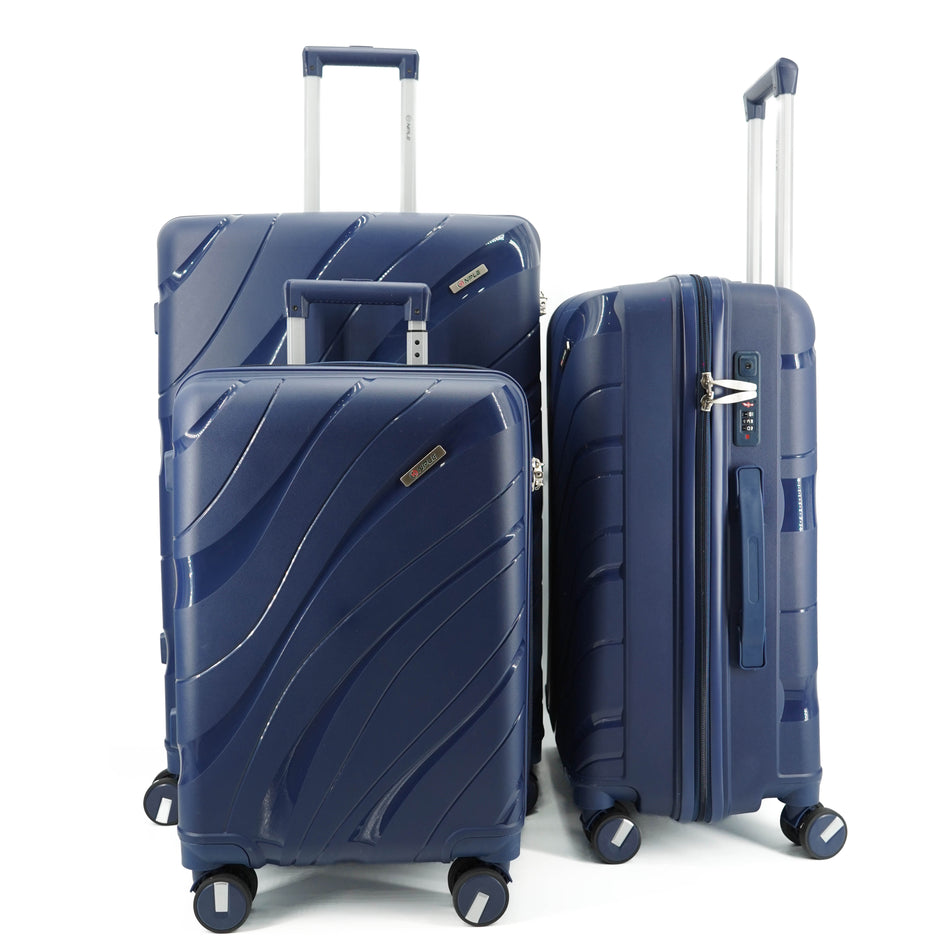 SET OF 3 SUITCASES S,M,L BLUE