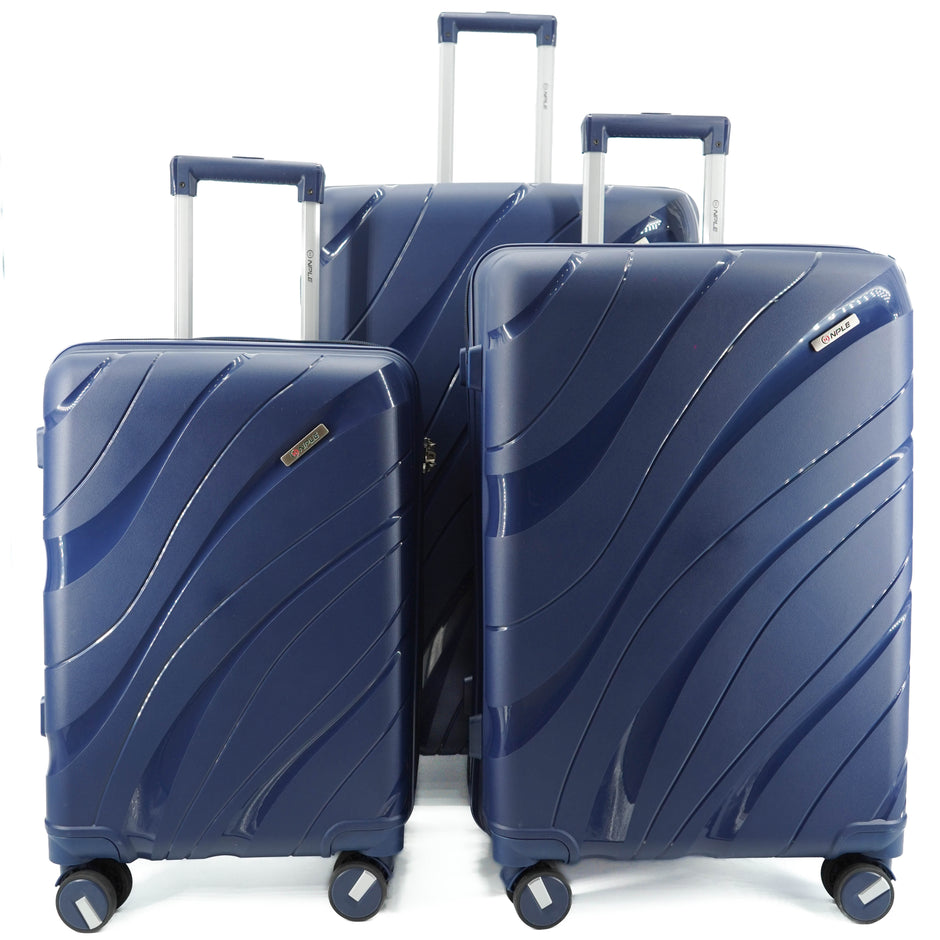 SET OF 3 SUITCASES S,M,L BLUE