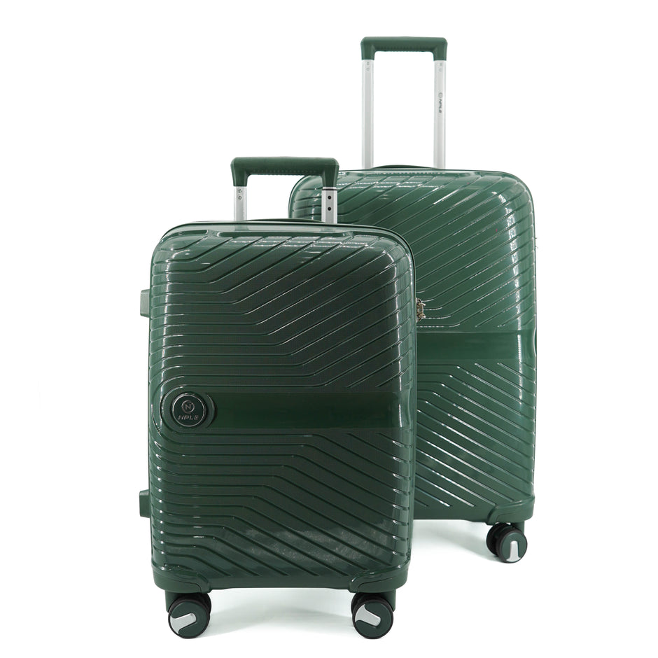 SET OF 2 SUITCASES S+M GREEN