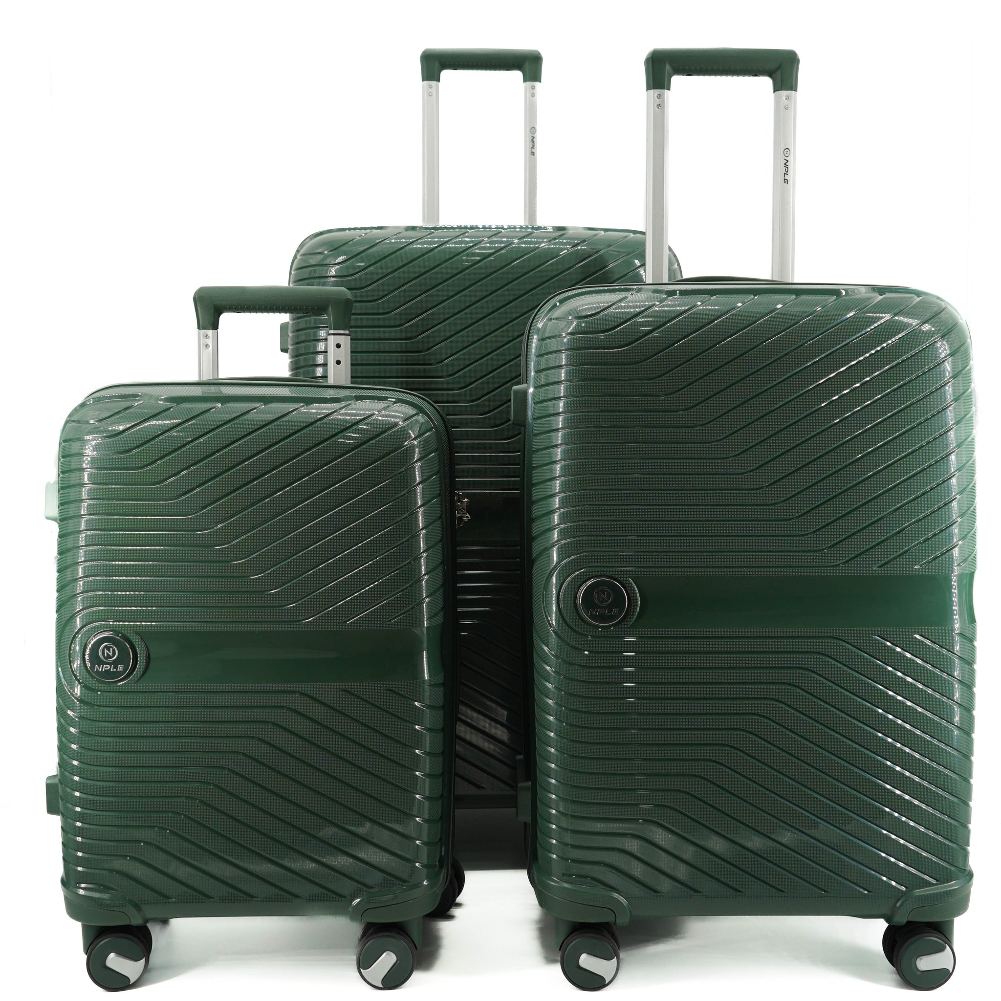 SET DI  3 VALIGIE S+M+L "DARK GREEN"