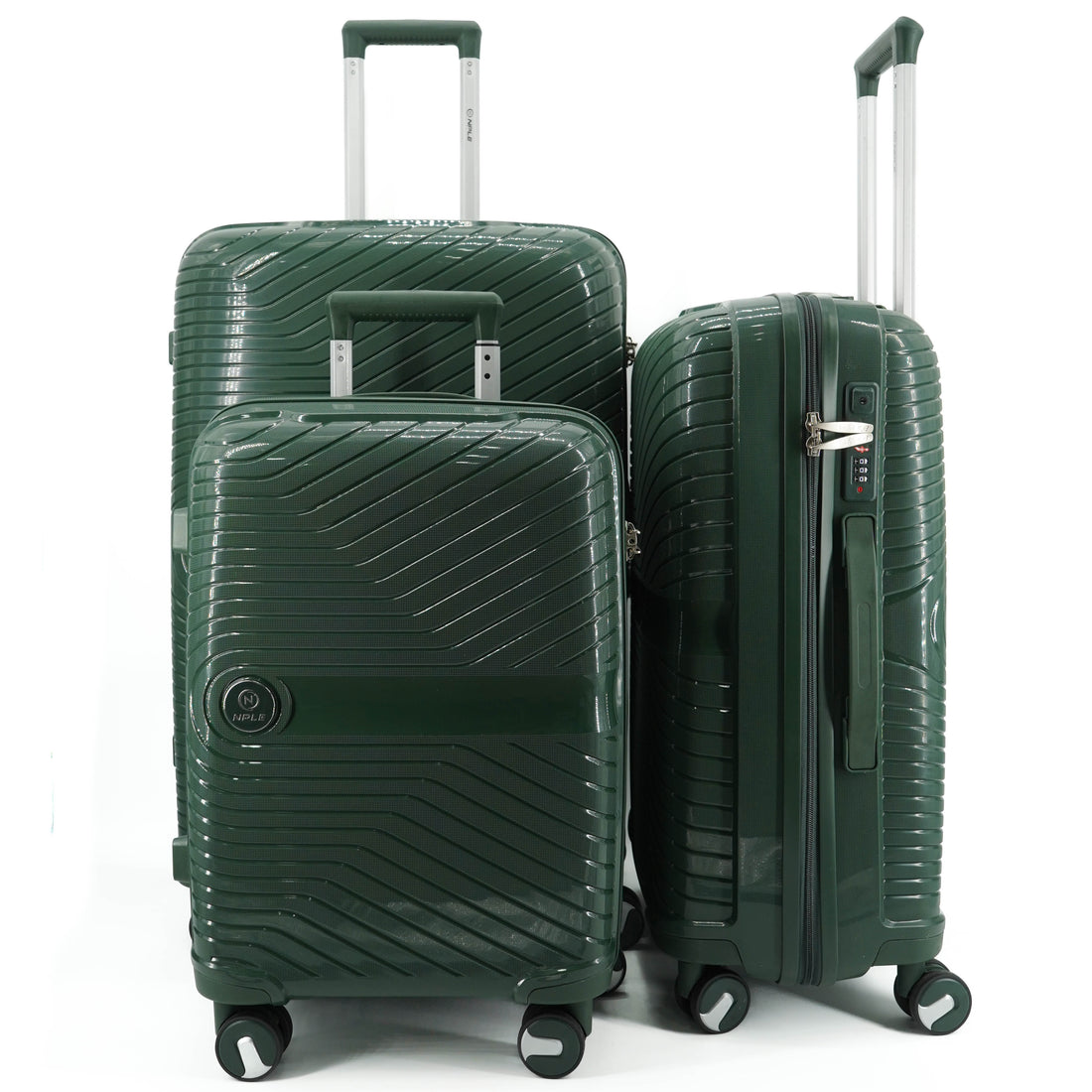 SET DI  3 VALIGIE S+M+L "DARK GREEN"