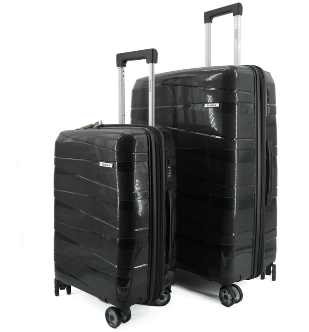 SET OF 2 BLACK S+L SUITCASES