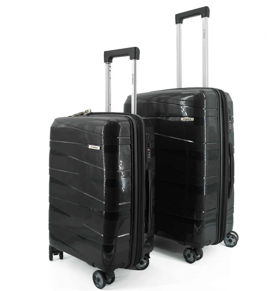 SET OF 2 SUITCASES S+M BLACK