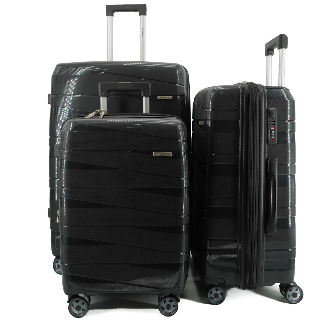 STRONG.SET DI  3 VALIGIE S+M+L "BLACK"
