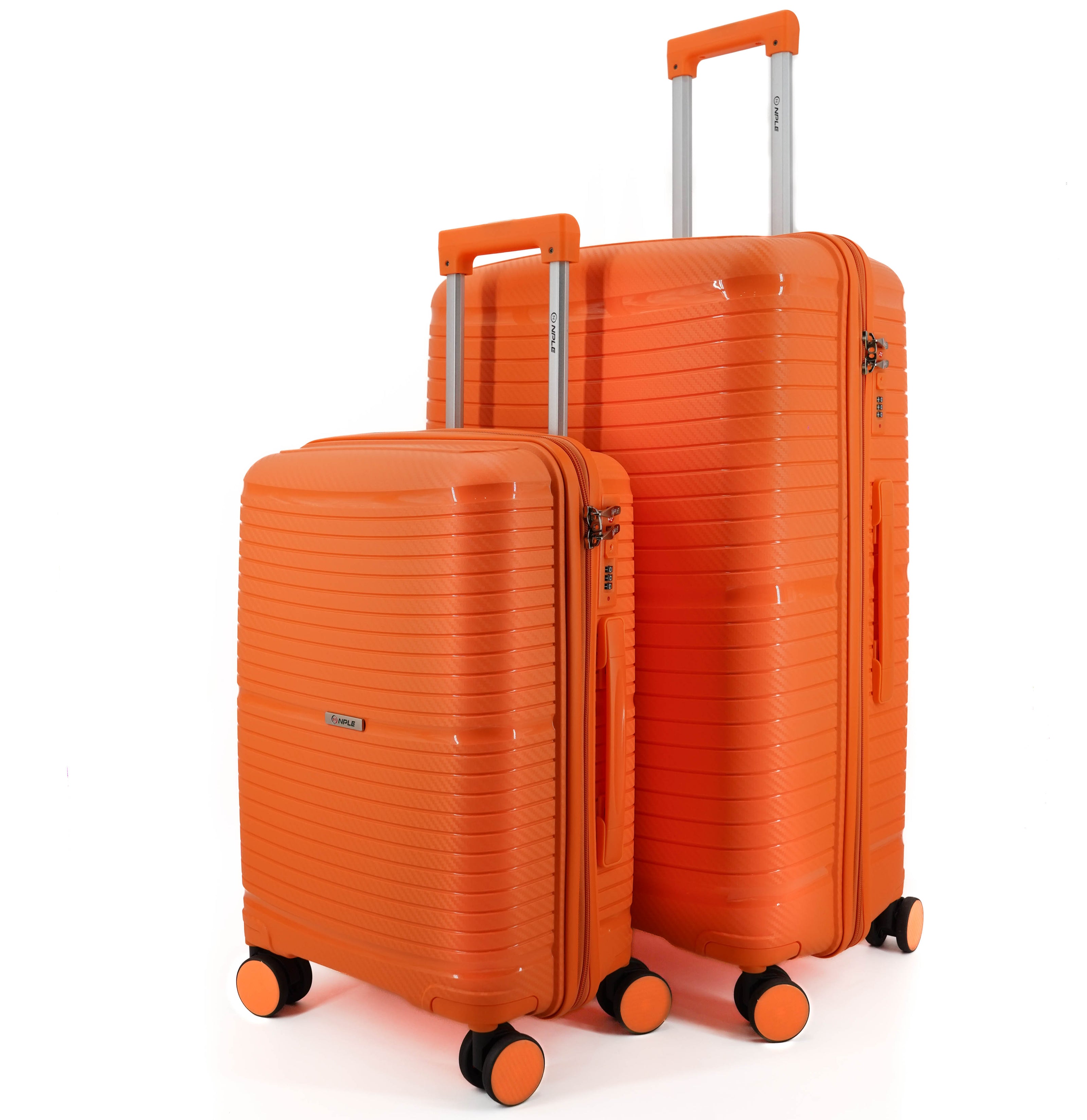 SET OF 2 S+L ORANGE SUITCASES