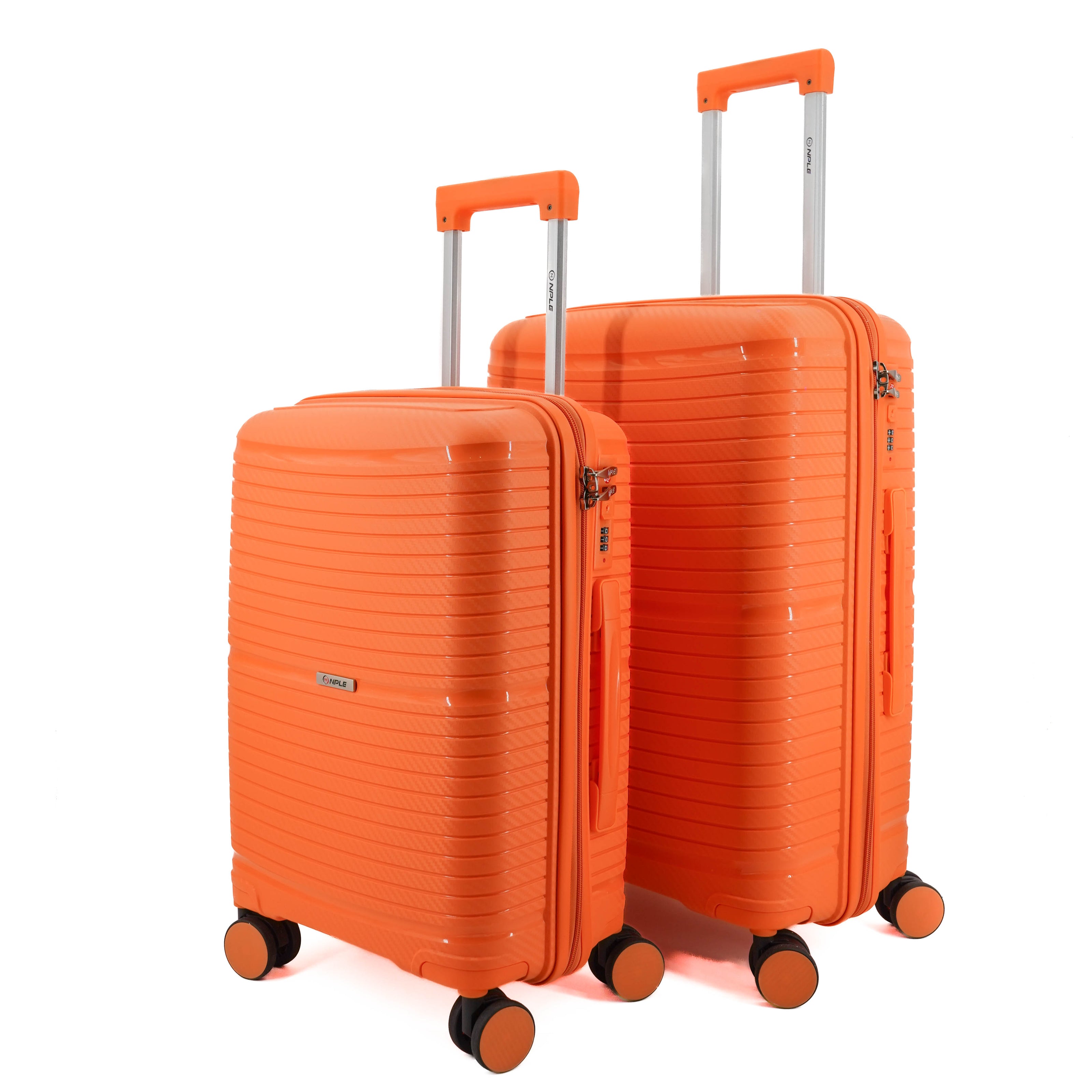 SET OF 2 S+M ORANGE SUITCASES