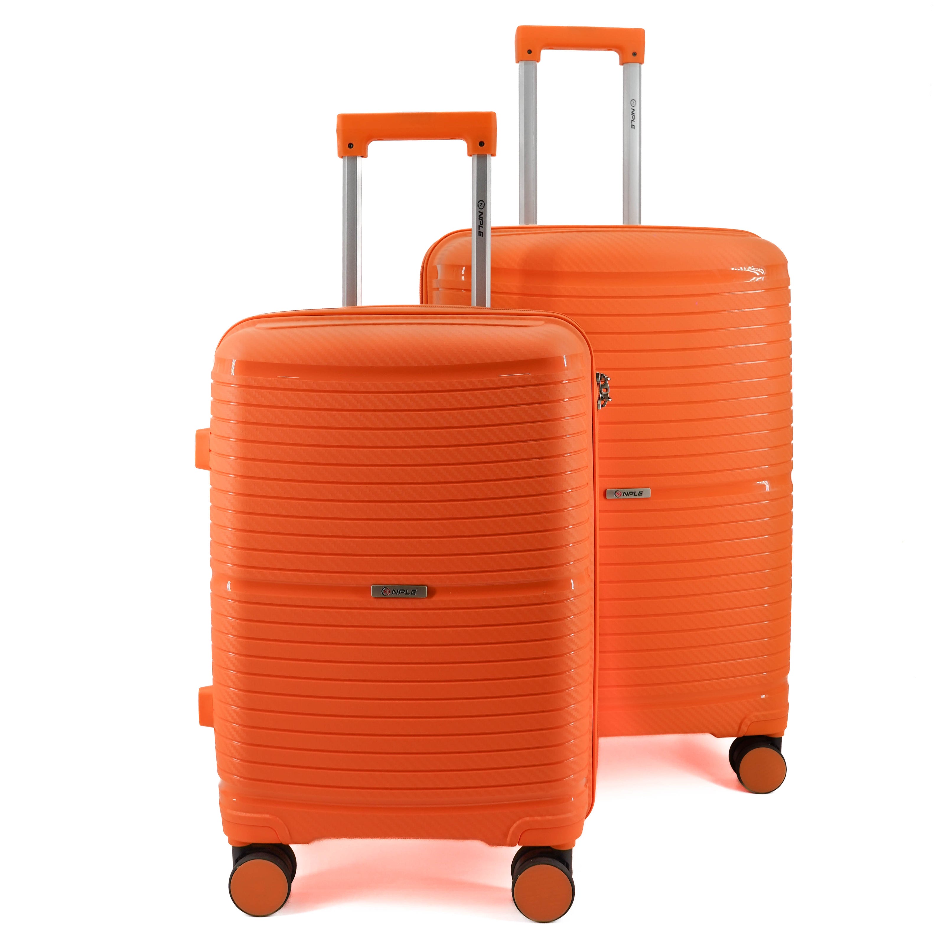 SET OF 2 S+M ORANGE SUITCASES