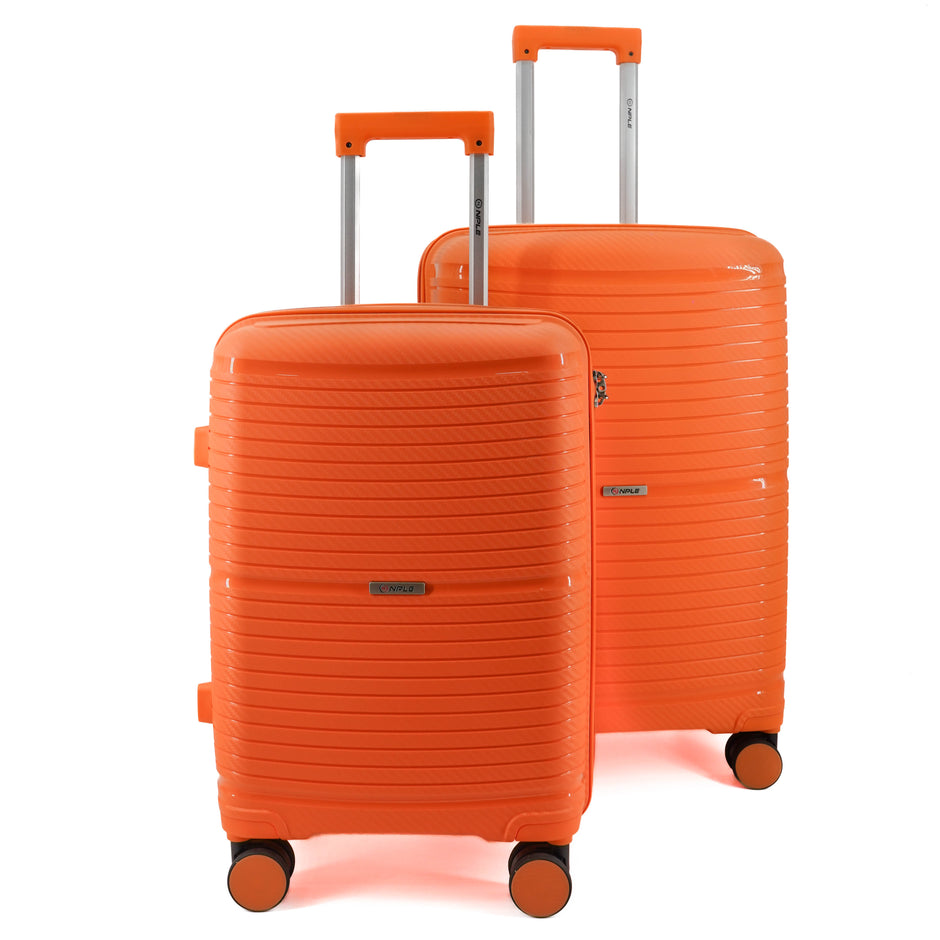 SET OF 2 S+M ORANGE SUITCASES