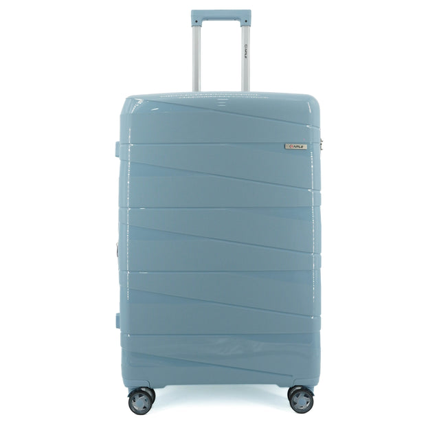 CHECKED SUITCASE L BLUE