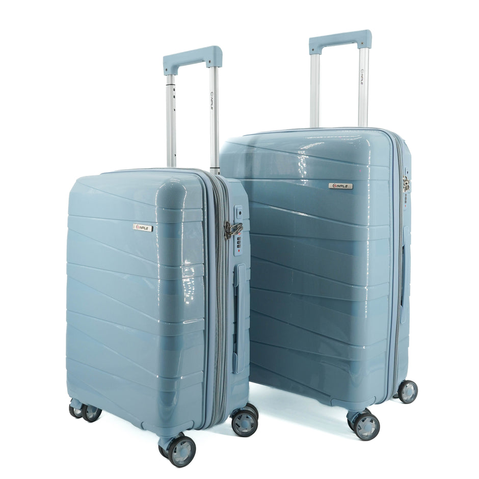 STRONG. SET DI  2 VALIGIE S+M "SKY BLUE"