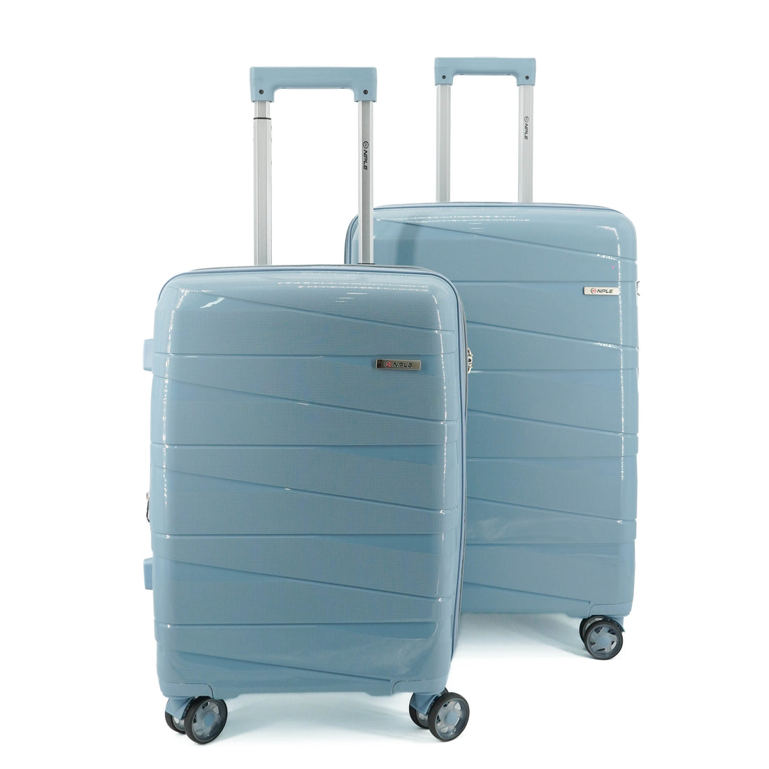 STRONG. SET DI  2 VALIGIE S+M "SKY BLUE"