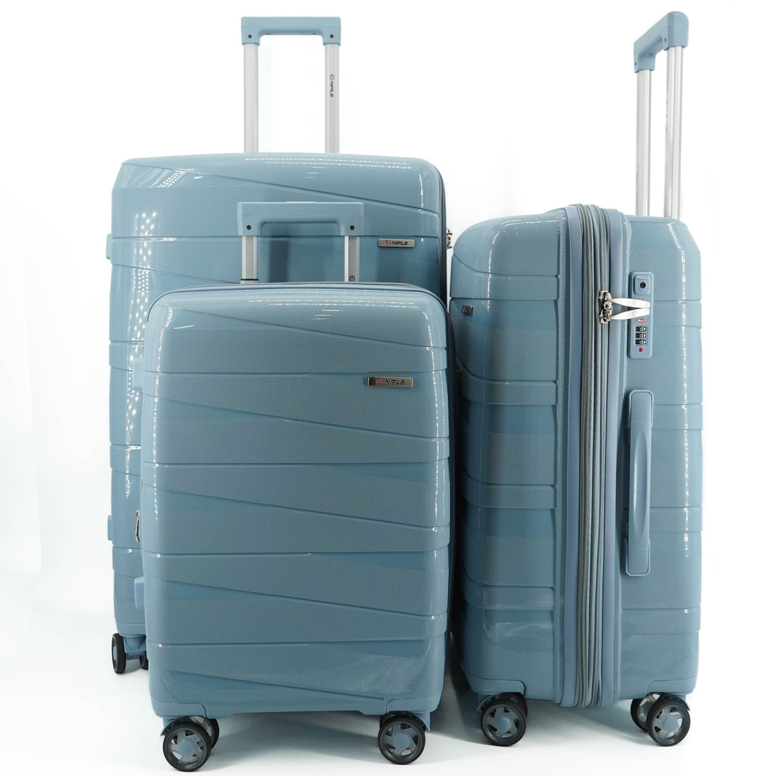 STRONG. SET DI  3 VALIGIE S+M+L "SKY BLUE"