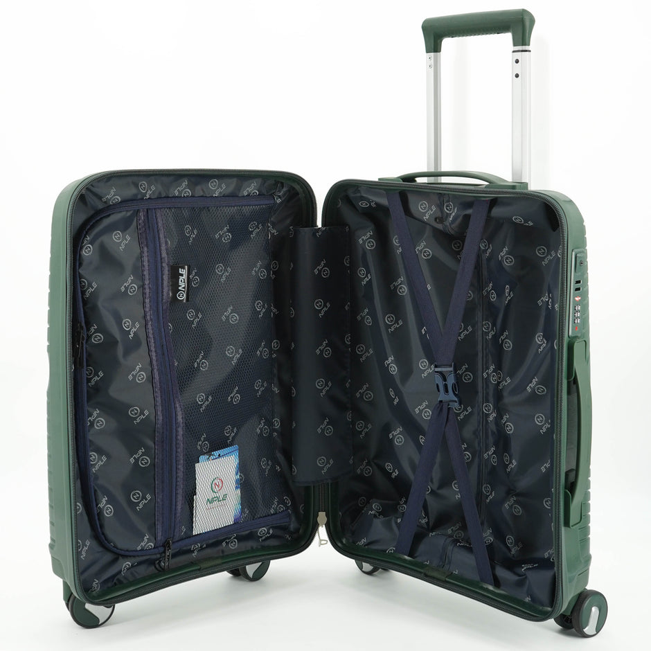 SET OF 2 SUITCASES S+M GREEN