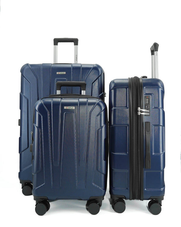 SMART BLACK LUGGAGE SET S+M+L