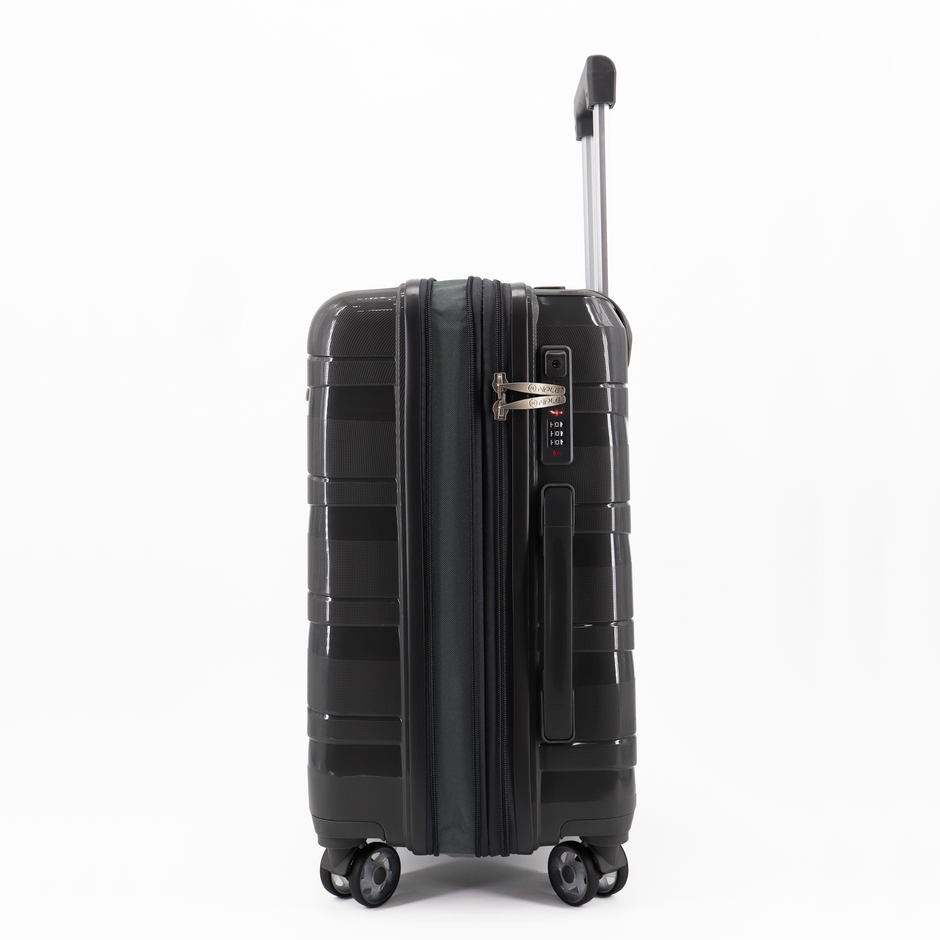 SET OF 3 SUITCASES S+M+L BLACK