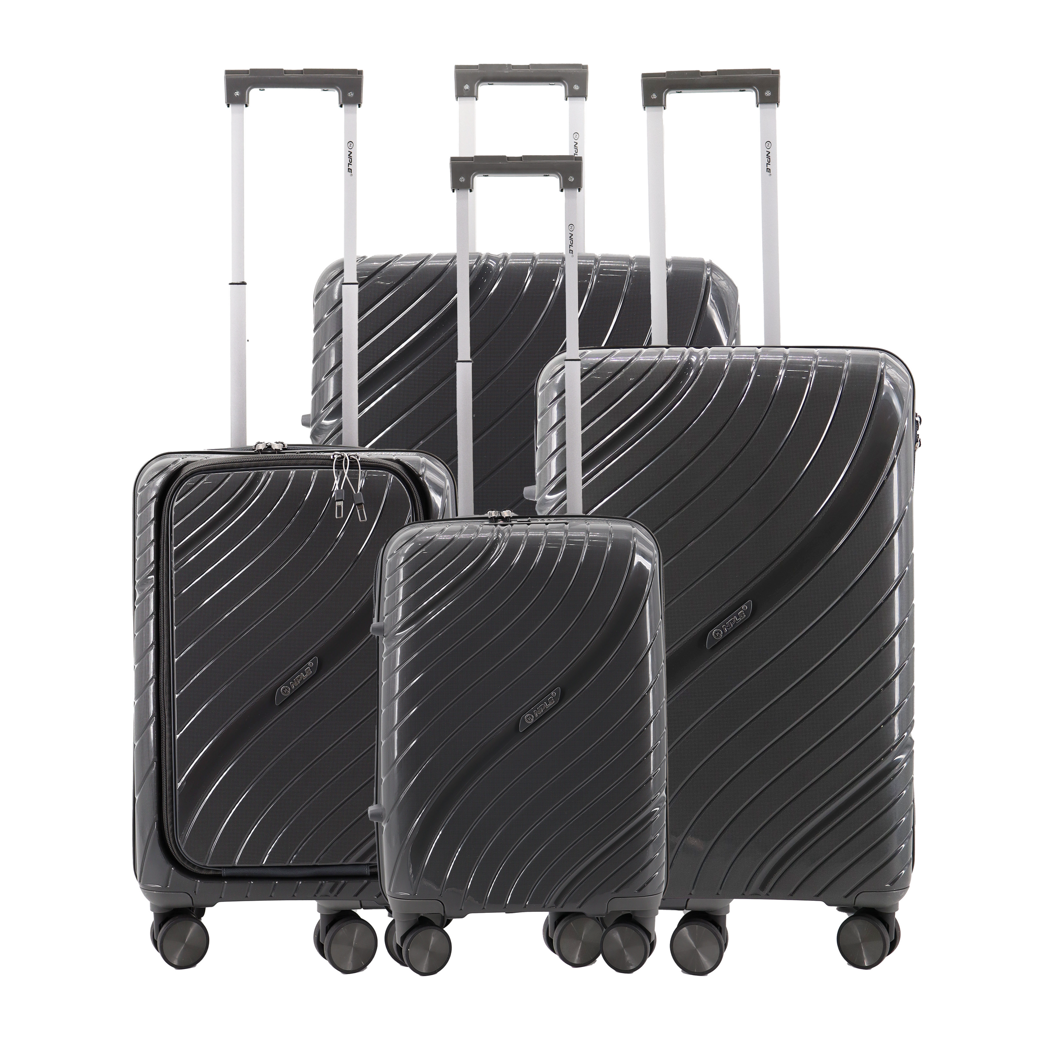 FAMILY. SET DI  4 VALIGIE XS+S+M+L "DARK GREY"