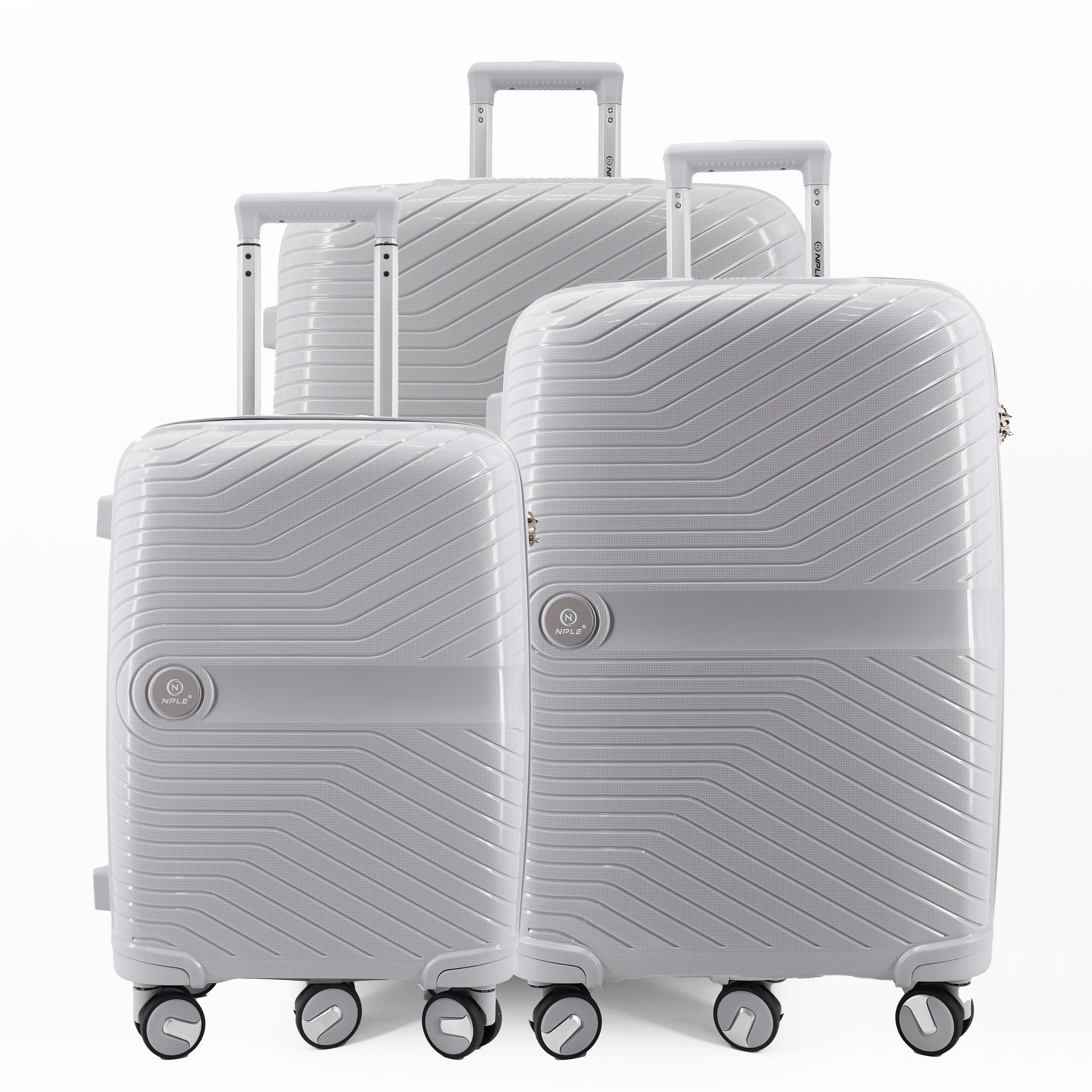 SOLID. SET DI  3 VALIGIE S+M+L "LIGHT GREY"