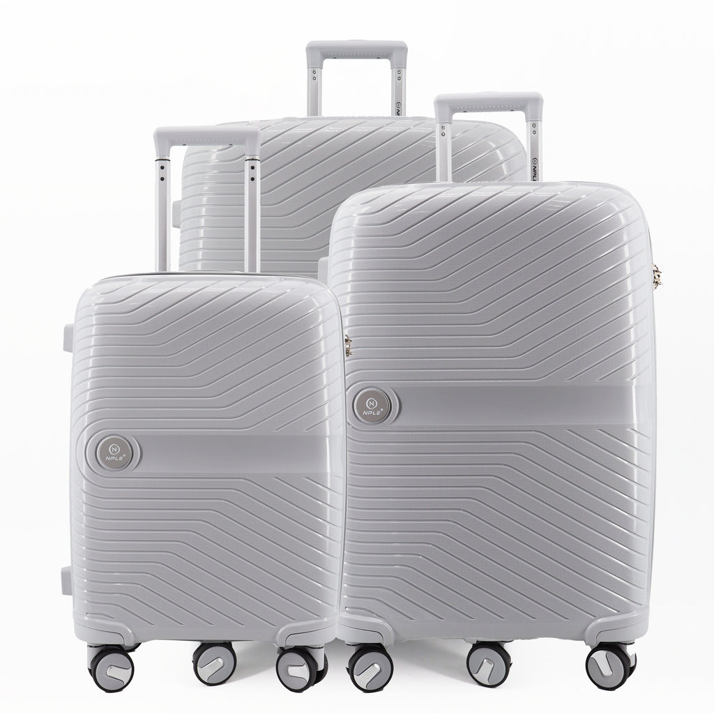 SOLID. SET DI  3 VALIGIE S+M+L "LIGHT GREY"