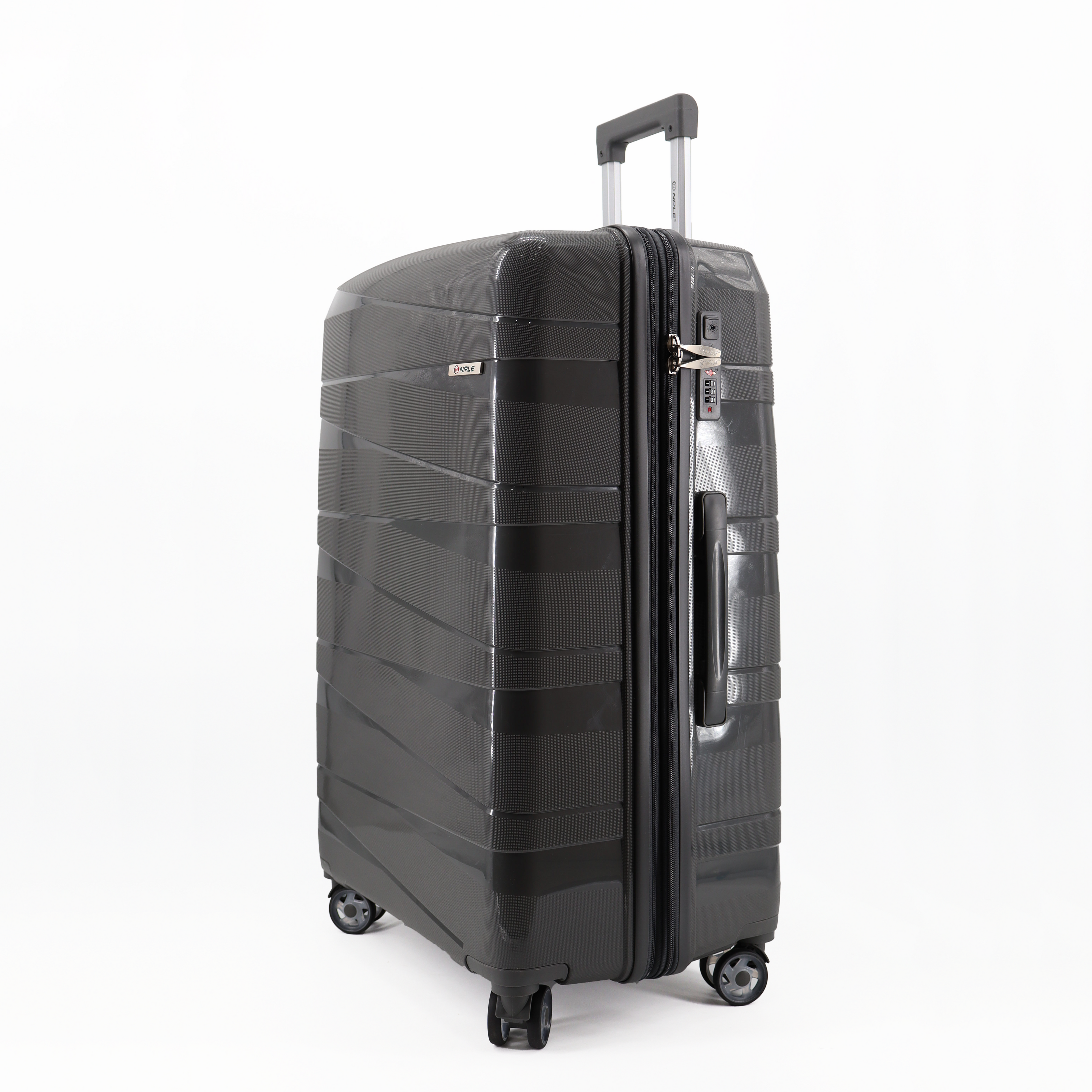SET OF 3 SUITCASES S+M+L BLACK