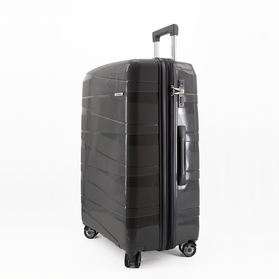 SET OF 3 SUITCASES S+M+L BLACK