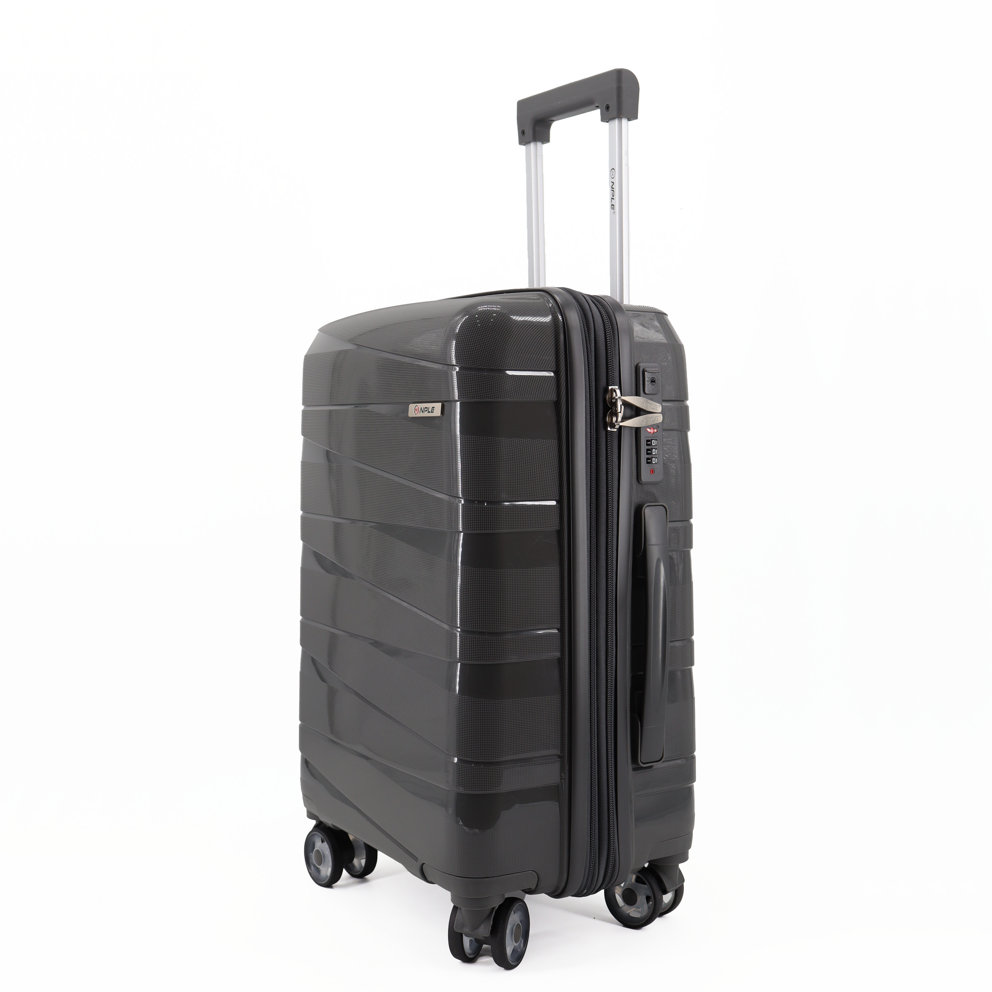 SET OF 3 SUITCASES S+M+L BLACK