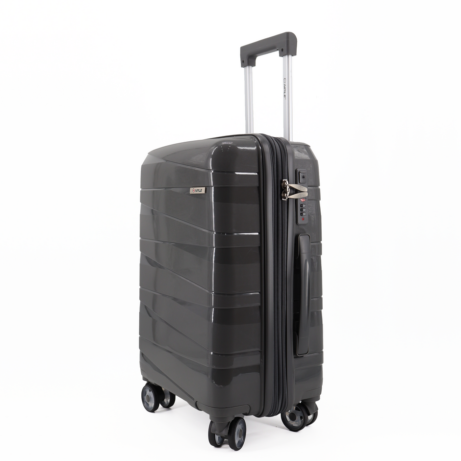 SET OF 3 SUITCASES S+M+L BLACK