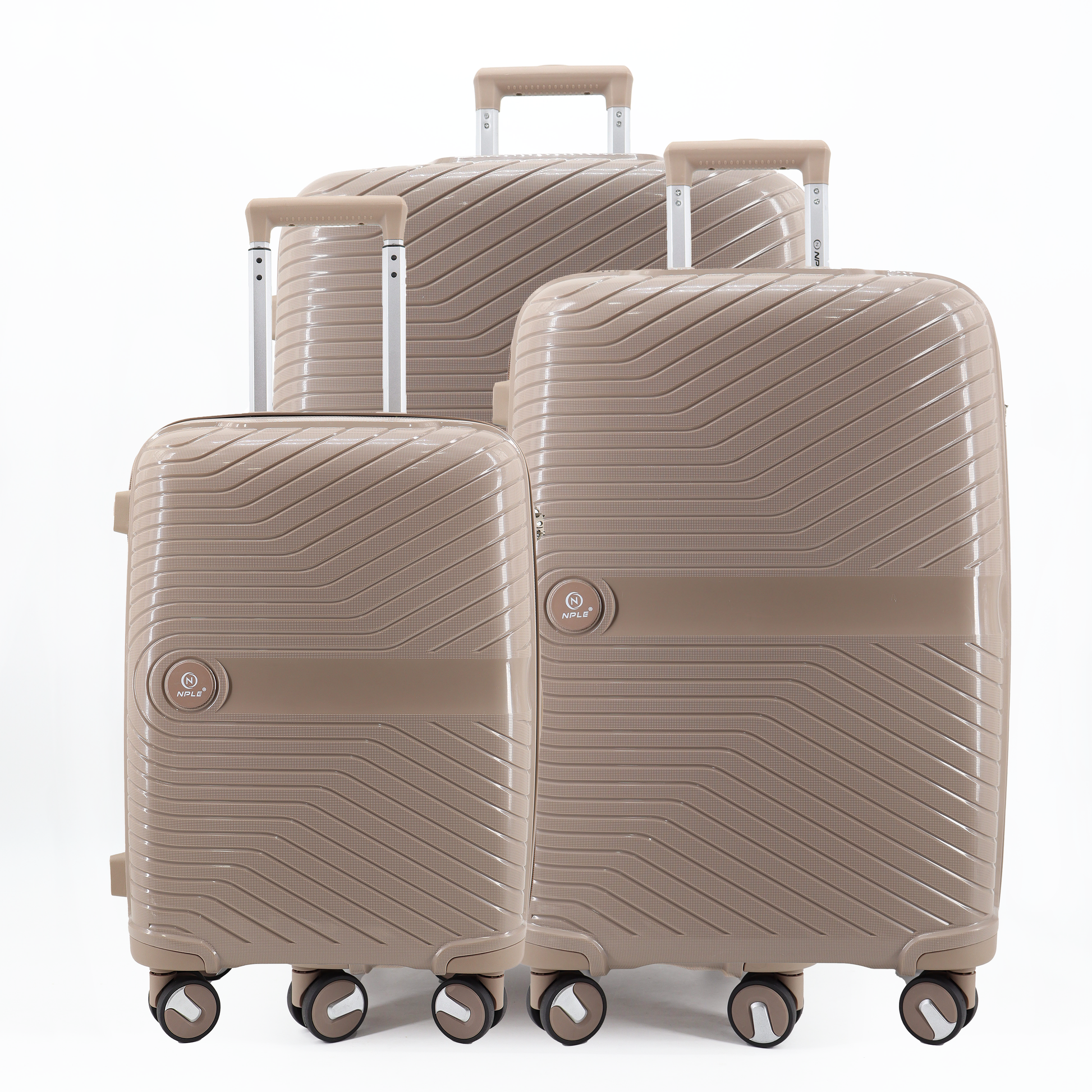 SET OF 3 SUITCASES S,M,L GREEN