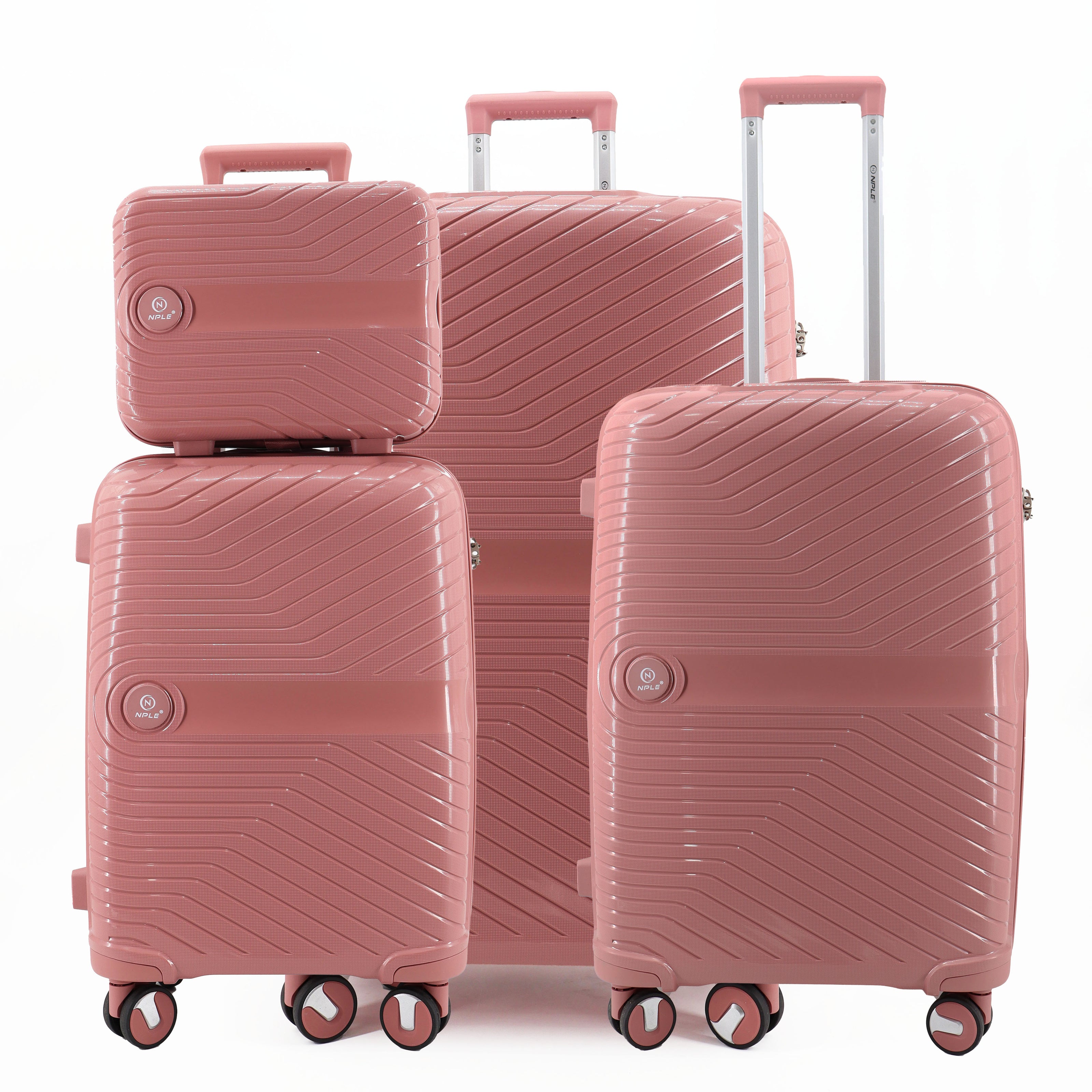 SET OF 3 SUITCASES S,M,L GREEN