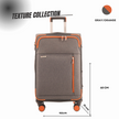 VALIGIA DA STIVA M TESSUTO TEXTURE COLLECTION GREY/ORANGE