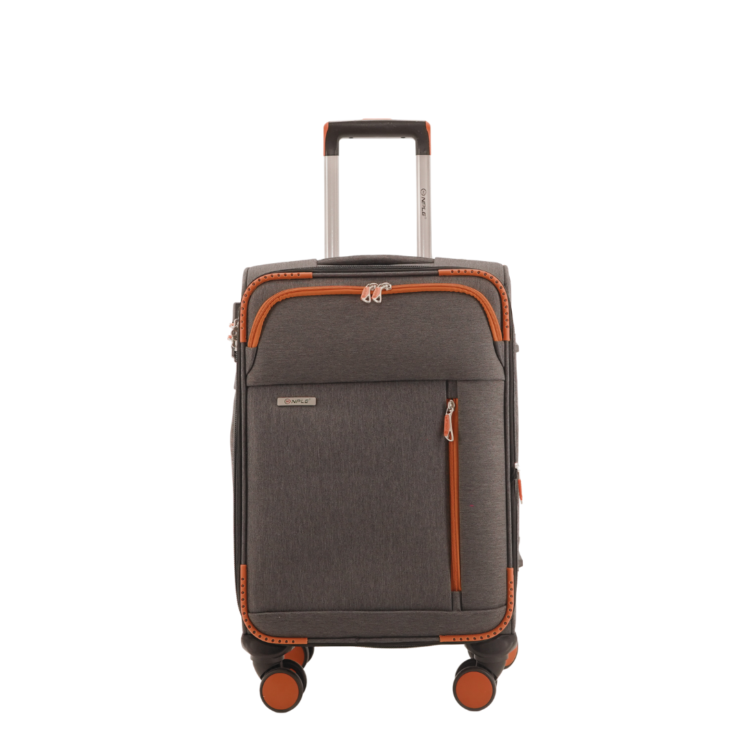 BAGAGLIO A MANO TESSUTO TEXTURE COLLECTION GREY/ORANGE