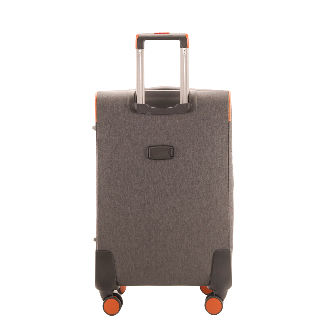 VALIGIA DA STIVA M TESSUTO TEXTURE COLLECTION GREY/ORANGE