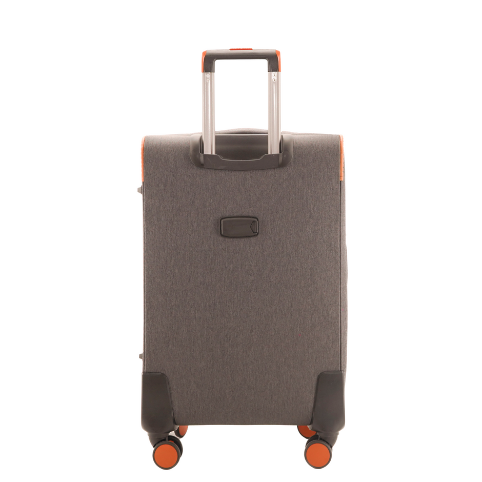 VALIGIA DA STIVA M TESSUTO TEXTURE COLLECTION GREY/ORANGE
