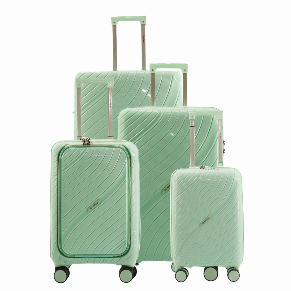 FAMILY. SET DI  4 VALIGIE XS+S+M+L "LIGHT GREEN"