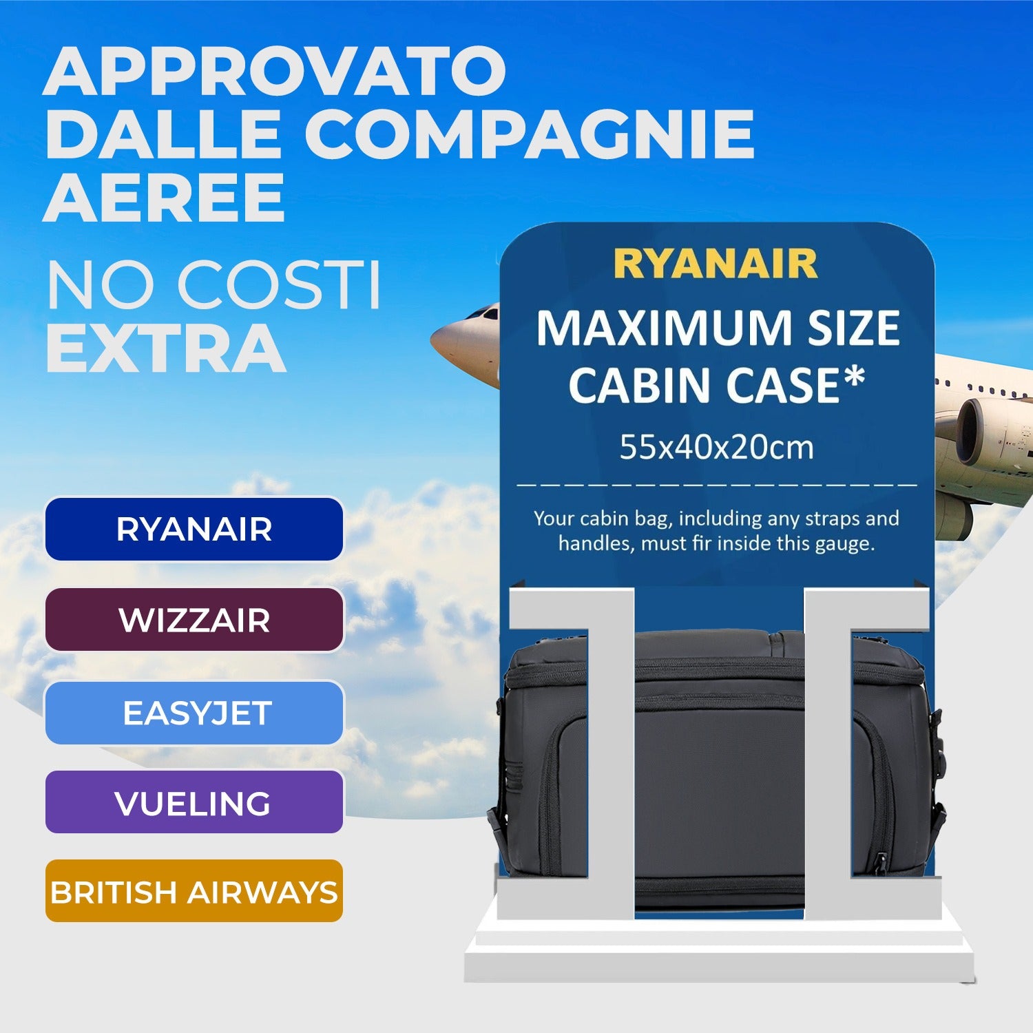 ZAINO DA VIAGGIO ESPANDIBILE (EASYJET)  MARSIGLIA